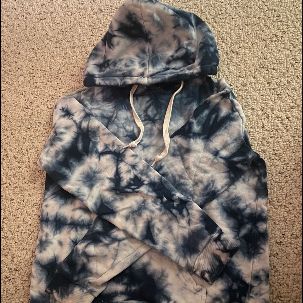 Blue tie dye hoodie